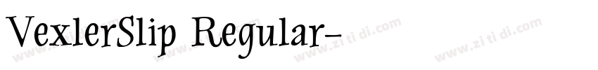 VexlerSlip Regular字体转换